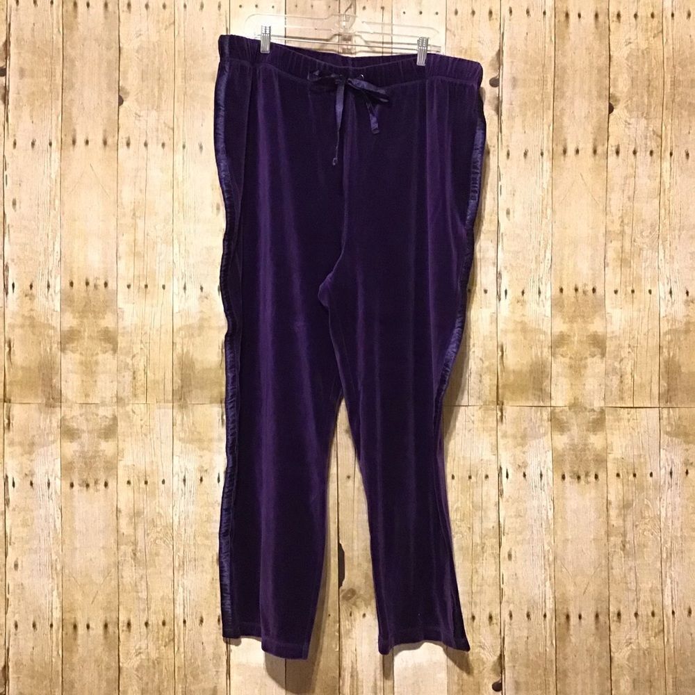 C.B. Casuals 2X‎ Plus Size Purple Velour Pants